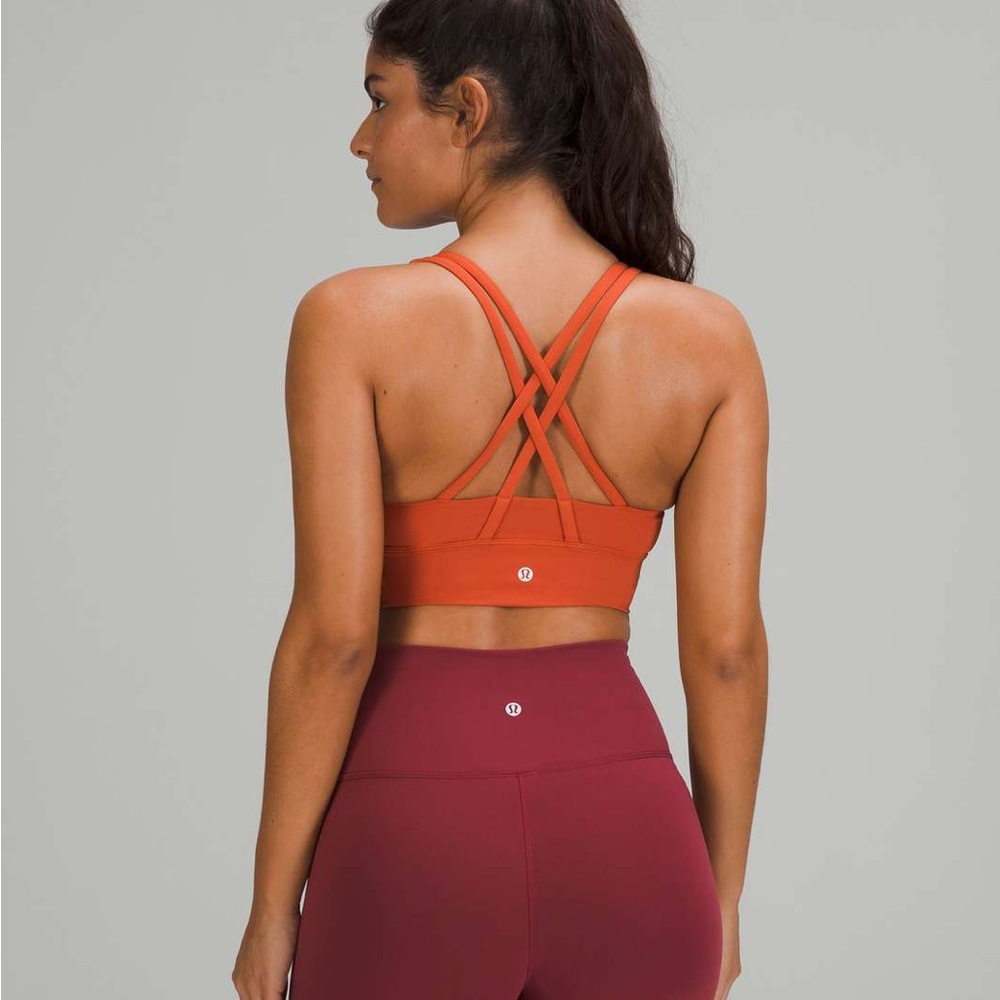 Lululemon Energy Longline Sports Bra - Canyon Orange